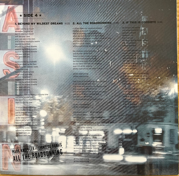 Mark Knopfler, Emmylou Harris – All The Roadrunning - Billede 7