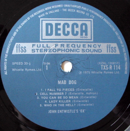 John Entwistle's Ox – Mad Dog - Billede 4